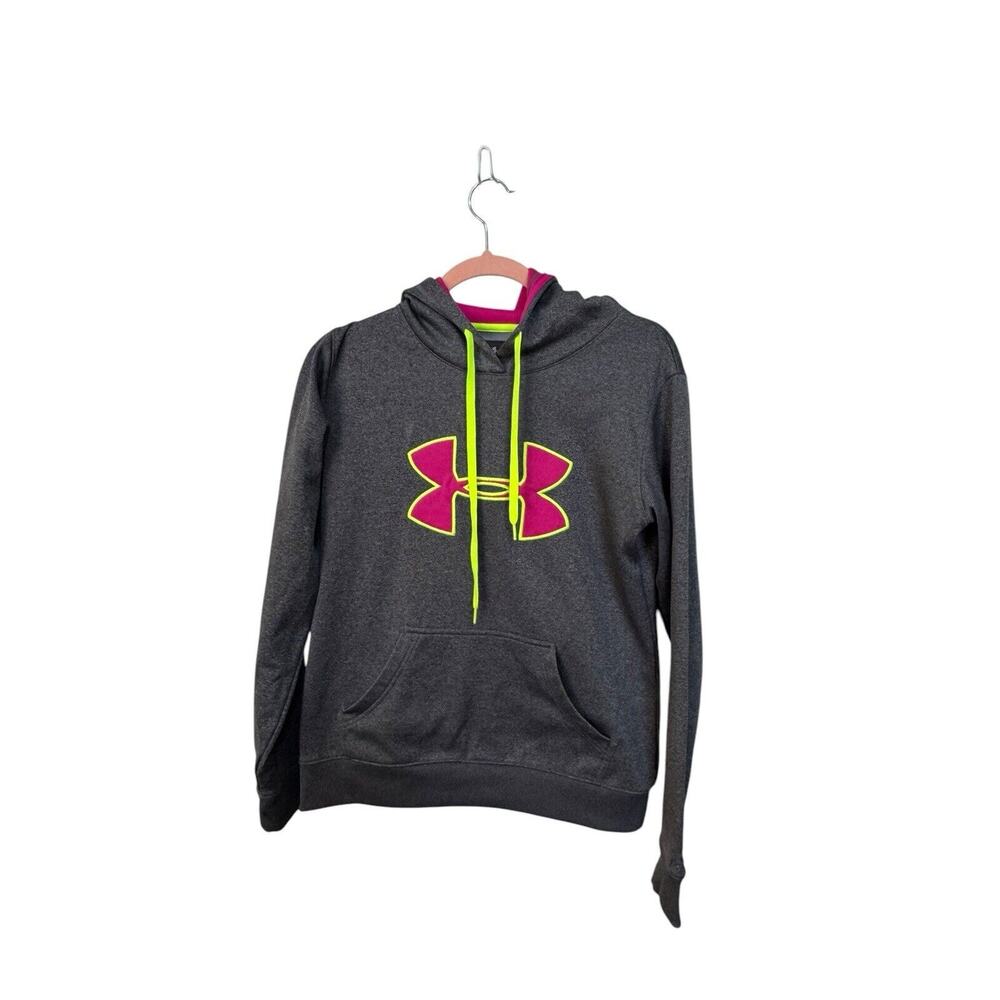 Under Armour UA Storm‎ Womens Sweatshirt Pullover Hoodie Size Small Pink Gray